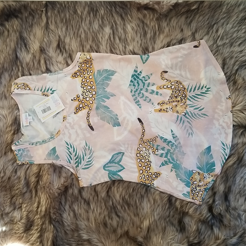 NWT LuLaRoe Leopard Tank Top Large